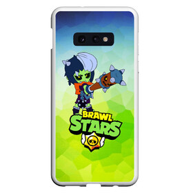 Чехол для Samsung S10E с принтом Brawl Stars Zombibi , Силикон | Область печати: задняя сторона чехла, без боковых панелей | bibi | crow | halloween | leon | logo game | nita | sandy | zombie | биби | бравл старс | бравлер | браво | герои | девочкам | детям | зомби | зомбиби | леон | логотипы игр | мальчикам | монстр | нечисть | сенди | хеллоуин | хэллоуин |