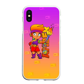 Чехол для iPhone XS Max матовый с принтом Brawl Stars Amber , Силикон | Область печати: задняя сторона чехла, без боковых панелей | amber | brawl amber | brawl fire girl | brawl stars | brawl stars amber | brawl stars logo | brawl новый герой | brawler | new brawler | бравл стар эмбер | бравл старс | бравл эмбер | эмбер