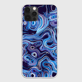 Чехол для iPhone 12 Pro Max с принтом Синие линии , Силикон |  | abstract | flow | lines | paint | space | абстракция | движение | космос | краска | линии | пятна | синий | течение | фиолетовый