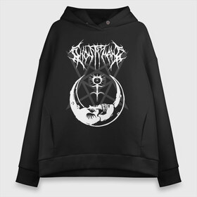 Женское худи Oversize хлопок с принтом GHOSTEMANE , френч-терри — 70% хлопок, 30% полиэстер. Мягкий теплый начес внутри —100% хлопок | боковые карманы, эластичные манжеты и нижняя кромка, капюшон на магнитной кнопке | america | eric whitney | ghostemane | glitch | trash | usa | америка | глитч | сша | треш