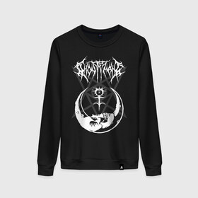 Женский свитшот хлопок с принтом GHOSTEMANE , 100% хлопок | прямой крой, круглый вырез, на манжетах и по низу широкая трикотажная резинка  | america | eric whitney | ghostemane | glitch | trash | usa | америка | глитч | сша | треш