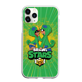 Чехол для iPhone 11 Pro матовый с принтом BRAWL STARS , Силикон |  | brawl stars | games | leon | бравл старс | браул старс | игры | леон