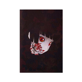 Обложка для паспорта матовая кожа с принтом Адская девочка , натуральная матовая кожа | размер 19,3 х 13,7 см; прозрачные пластиковые крепления | Тематика изображения на принте: hell girl | jigoku shoujo | адская девочка | ай | ай эмма | аниме