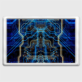 Магнит 45*70 с принтом Сircuit-$$$ , Пластик | Размер: 78*52 мм; Размер печати: 70*45 | abstraction | chip | circuit | lines | neon | processor | shapes | texture | абстракция | линии | неон | процессор | схема | текстура | формы | чип