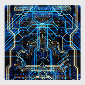 Магнитный плакат 3Х3 с принтом Сircuit-$$$ , Полимерный материал с магнитным слоем | 9 деталей размером 9*9 см | abstraction | chip | circuit | lines | neon | processor | shapes | texture | абстракция | линии | неон | процессор | схема | текстура | формы | чип