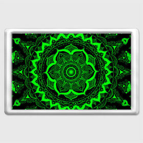 Магнит 45*70 с принтом Mandala , Пластик | Размер: 78*52 мм; Размер печати: 70*45 | abstraction | light green | mandala | pattern | shape | tangled | texture | абстракция | запутанный | салатовый | текстура | узор | формы