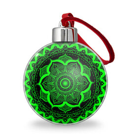 Ёлочный шар с принтом Mandala , Пластик | Диаметр: 77 мм | abstraction | light green | mandala | pattern | shape | tangled | texture | абстракция | запутанный | салатовый | текстура | узор | формы