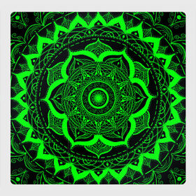 Магнитный плакат 3Х3 с принтом Mandala , Полимерный материал с магнитным слоем | 9 деталей размером 9*9 см | abstraction | light green | mandala | pattern | shape | tangled | texture | абстракция | запутанный | салатовый | текстура | узор | формы