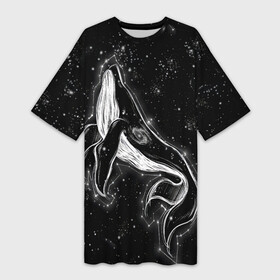 Платье-футболка 3D с принтом Космический Кит ,  |  | 2020 | cosmos | nasa | stars | звезды | илон маск | кит | киты | космос | марс | наса | небо | ночная медведица | ночное | ночь | созвездие | созвездия | черная дыра | юпитер