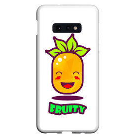 Чехол для Samsung S10E с принтом Fruity , Силикон | Область печати: задняя сторона чехла, без боковых панелей | Тематика изображения на принте: fruit | ананас | вкусно | сладость | фрукты