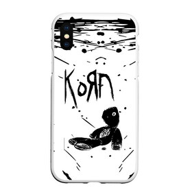 Чехол для iPhone XS Max матовый с принтом korn , Силикон | Область печати: задняя сторона чехла, без боковых панелей | acoustic | blind | coming undone | download | falling away from me | freak on a leash | korn | lyrics | music | narcissistic cannibal | official | official video | twisted transistor | vevo | word up | группа слипнот | коян | рок