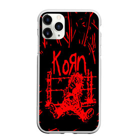 Чехол для iPhone 11 Pro Max матовый с принтом korn , Силикон |  | Тематика изображения на принте: acoustic | blind | coming undone | download | falling away from me | freak on a leash | korn | lyrics | music | narcissistic cannibal | official | official video | twisted transistor | vevo | word up | группа слипнот | коян | рок