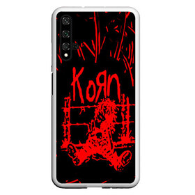 Чехол для Honor 20 с принтом korn , Силикон | Область печати: задняя сторона чехла, без боковых панелей | acoustic | blind | coming undone | download | falling away from me | freak on a leash | korn | lyrics | music | narcissistic cannibal | official | official video | twisted transistor | vevo | word up | группа слипнот | коян | рок