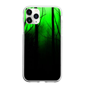 Чехол для iPhone 11 Pro матовый с принтом G-loomy , Силикон |  | fog | forest | gloomy | green fog | night | radiation | trees | деревья | зеленый туман | лес | мрачный | ночь | радиация | туман