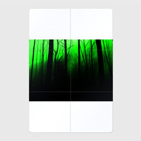 Магнитный плакат 2Х3 с принтом G-loomy , Полимерный материал с магнитным слоем | 6 деталей размером 9*9 см | fog | forest | gloomy | green fog | night | radiation | trees | деревья | зеленый туман | лес | мрачный | ночь | радиация | туман