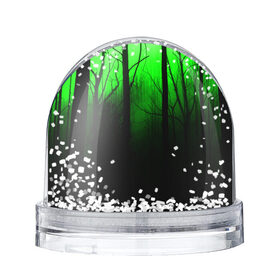 Снежный шар с принтом G-loomy , Пластик | Изображение внутри шара печатается на глянцевой фотобумаге с двух сторон | fog | forest | gloomy | green fog | night | radiation | trees | деревья | зеленый туман | лес | мрачный | ночь | радиация | туман