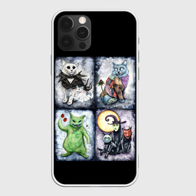 Чехол для iPhone 12 Pro Max с принтом Halloween , Силикон |  | cat | cats | ghost | halloween | monster | skull | zombie | зомби | кладбище | кот | кошка | летучая | монстр | монстры | мышь | приведение | приведения | призрак | призраки | тыква | хэллоуин | череп