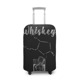 Чехол для чемодана 3D с принтом Формула Виски , 86% полиэфир, 14% спандекс | двустороннее нанесение принта, прорези для ручек и колес | Тематика изображения на принте: 2020 | alcohol | whiskey | вискарь | виски | кола | лед | спирт | стакан | формула | химия