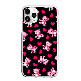 Чехол для iPhone 11 Pro Max матовый с принтом Love teddy bear , Силикон |  | bear | heart | love is | pink | teddy | valentines day | бантик | валентина | девушке | дочь | жена | животные | игрушка | лучшая | любимая | любовь | мама | марта | медведь | медвежата | медвежата и сердечки | мишки тедди