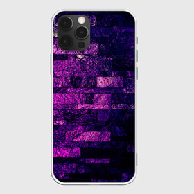 Чехол для iPhone 12 Pro Max с принтом Purple-Wall , Силикон |  | Тематика изображения на принте: abstraction | bricks | dark | pink | purple | ribbed | texture | tiles | wall | абстракция | кирпичи | плитка | ребристый | розовый | стена | текстура | темный | фиолетовый