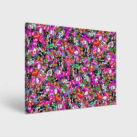 Холст прямоугольный с принтом $-tickers , 100% ПВХ |  | abstraction | background | colorful | jdm | sticker | stickers | style | texture | абстракция | наклейки | разноцветный | стикер | стиль | текстура | фон