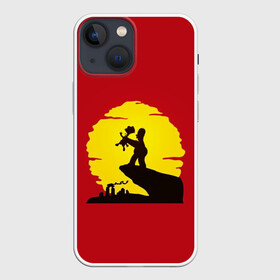 Чехол для iPhone 13 mini с принтом КОРОЛЬ БАРТ ,  |  | африка | барт | закат | коль лев | мультфильм | симпсоны