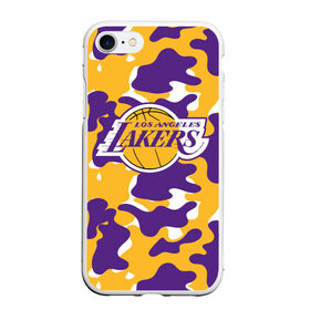 Чехол для iPhone 7/8 матовый с принтом LA LAKERS | ЛЕЙКЕРС , Силикон | Область печати: задняя сторона чехла, без боковых панелей | bryant | james | jordan | kobe | la lakers | lakers | lebron | nba | брайант | брайнт | джеймс | джордан | коби | леброн | лейкерс | лэйкерс | мамба | нба | черная