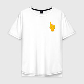 Мужская футболка хлопок Oversize с принтом Ауф , 100% хлопок | свободный крой, круглый ворот, “спинка” длиннее передней части | 