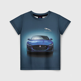 Детская футболка 3D с принтом Jaguar , 100% гипоаллергенный полиэфир | прямой крой, круглый вырез горловины, длина до линии бедер, чуть спущенное плечо, ткань немного тянется | car | jaguar | power | predator | автомобиль | мощь | хищник | ягуар