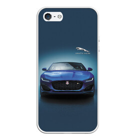 Чехол для iPhone 5/5S матовый с принтом Jaguar , Силикон | Область печати: задняя сторона чехла, без боковых панелей | car | jaguar | power | predator | автомобиль | мощь | хищник | ягуар