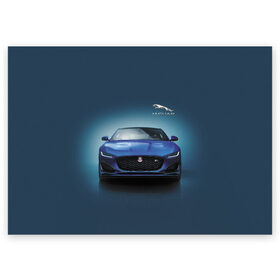 Поздравительная открытка с принтом Jaguar , 100% бумага | плотность бумаги 280 г/м2, матовая, на обратной стороне линовка и место для марки
 | car | jaguar | power | predator | автомобиль | мощь | хищник | ягуар