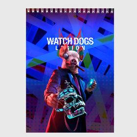 Скетчбук с принтом Watch Dogs Legion , 100% бумага
 | 48 листов, плотность листов — 100 г/м2, плотность картонной обложки — 250 г/м2. Листы скреплены сверху удобной пружинной спиралью | dedsec | legion | watch dogs | watch dogs 2 | watch dogs 3 | watch dogs lgion | watch dogs: legion | вотч | вотч догс | вотч догс 3 | вотч догс легион | догз | игра вотч догз | неоновый | обложка watch dogs: legion | свинья из  watch dogs