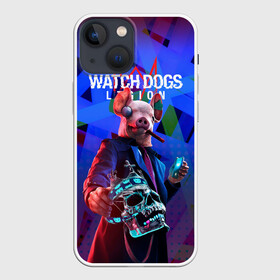 Чехол для iPhone 13 mini с принтом Watch Dogs: Legion ,  |  | dedsec | legion | watch dogs | watch dogs 2 | watch dogs 3 | watch dogs lgion | watch dogs: legion | вотч | вотч догс | вотч догс 3 | вотч догс легион | догз | игра вотч догз | неоновый | обложка watch dogs: legion | свинья из  watch dogs