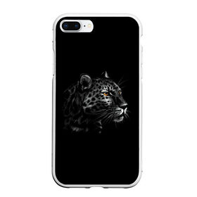 Чехол для iPhone 7Plus/8 Plus матовый с принтом Леопард , Силикон | Область печати: задняя сторона чехла, без боковых панелей | голова леопарда | животные | звери | леопард | хищники