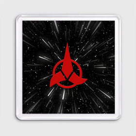 Магнит 55*55 с принтом Klingons Logo (Z) , Пластик | Размер: 65*65 мм; Размер печати: 55*55 мм | Тематика изображения на принте: klingon | klingons | klinzhai | star trek | startrek | азетбур | варак | гаурон | горкон | звездный путь | инопланетная цивилизация | кейлесс незабываемый | клингон | клинжай | кронос | марток | молор | рекло | сомпек