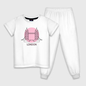 Детская пижама хлопок с принтом London Лондон Тауэрский мост , 100% хлопок |  брюки и футболка прямого кроя, без карманов, на брюках мягкая резинка на поясе и по низу штанин
 | Тематика изображения на принте: 