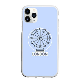 Чехол для iPhone 11 Pro Max матовый с принтом Лондон London Eye , Силикон |  | Тематика изображения на принте: blue circle | england | english | europe | eye | gb | icon | london | travel | uk | vacation | англия | аттракцион | великобритания | европа | иконка | колесо обозрения | лондон | лондонский глаз | надпись | отпуск | поездка | путешествие |