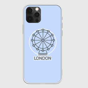 Чехол для iPhone 12 Pro Max с принтом Лондон London Eye , Силикон |  | Тематика изображения на принте: blue circle | england | english | europe | eye | gb | icon | london | travel | uk | vacation | англия | аттракцион | великобритания | европа | иконка | колесо обозрения | лондон | лондонский глаз | надпись | отпуск | поездка | путешествие |