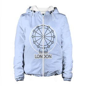 Женская куртка 3D с принтом Лондон London Eye , ткань верха — 100% полиэстер, подклад — флис | прямой крой, подол и капюшон оформлены резинкой с фиксаторами, два кармана без застежек по бокам, один большой потайной карман на груди. Карман на груди застегивается на липучку | blue circle | england | english | europe | eye | gb | icon | london | travel | uk | vacation | англия | аттракцион | великобритания | европа | иконка | колесо обозрения | лондон | лондонский глаз | надпись | отпуск | поездка | путешествие |