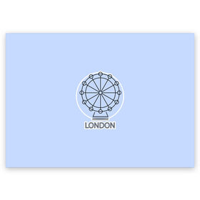 Поздравительная открытка с принтом Лондон London Eye , 100% бумага | плотность бумаги 280 г/м2, матовая, на обратной стороне линовка и место для марки
 | Тематика изображения на принте: blue circle | england | english | europe | eye | gb | icon | london | travel | uk | vacation | англия | аттракцион | великобритания | европа | иконка | колесо обозрения | лондон | лондонский глаз | надпись | отпуск | поездка | путешествие |