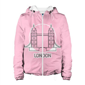 Женская куртка 3D с принтом Лондон London Tower bridge , ткань верха — 100% полиэстер, подклад — флис | прямой крой, подол и капюшон оформлены резинкой с фиксаторами, два кармана без застежек по бокам, один большой потайной карман на груди. Карман на груди застегивается на липучку | bridge | england | english | gb | london | tower | uk | английский | англия | башни | великобритания | закат | иконка | лайнарт | лондон | мост | надпись | розовый круг | слово | тауэрский | юк