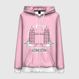 Женская толстовка 3D на молнии с принтом Лондон London Tower bridge , 100% полиэстер | длина до линии бедра, манжеты и пояс оформлены мягкой тканевой резинкой, двухслойный капюшон со шнурком для регулировки, спереди молния, по бокам два кармана | Тематика изображения на принте: bridge | england | english | gb | london | tower | uk | английский | англия | башни | великобритания | закат | иконка | лайнарт | лондон | мост | надпись | розовый круг | слово | тауэрский | юк