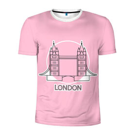 Мужская футболка 3D спортивная с принтом Лондон London Tower bridge , 100% полиэстер с улучшенными характеристиками | приталенный силуэт, круглая горловина, широкие плечи, сужается к линии бедра | bridge | england | english | gb | london | tower | uk | английский | англия | башни | великобритания | закат | иконка | лайнарт | лондон | мост | надпись | розовый круг | слово | тауэрский | юк
