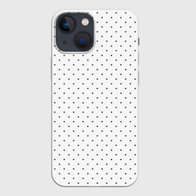 Чехол для iPhone 13 mini с принтом Сердечки черные на белом ,  |  | heart pattern | hearts | polka dot hearts | сердечки | сердечки в стиле горошек | сердечки горошек | сердечки узорчик | сердце | сердце узор | узор горошек