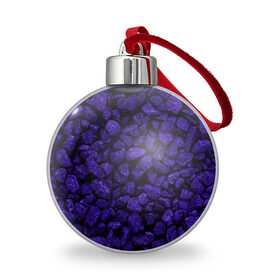 Ёлочный шар с принтом Purple-$tone$ , Пластик | Диаметр: 77 мм | abstraction | forms | gravel | pebbles | purple | stones | texture | абстракция | галька | гравий | камни | текстура | фиолетовый | формы