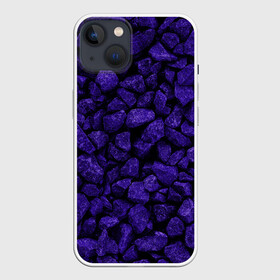 Чехол для iPhone 13 с принтом Purple tone ,  |  | abstraction | forms | gravel | pebbles | purple | stones | texture | абстракция | галька | гравий | камни | текстура | фиолетовый | формы