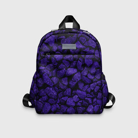 Детский рюкзак 3D с принтом Purple tone , 100% полиэстер | лямки с регулируемой длиной, сверху петелька, чтобы рюкзак можно было повесить на вешалку. Основное отделение закрывается на молнию, как и внешний карман. Внутри дополнительный карман. По бокам два дополнительных кармашка | abstraction | forms | gravel | pebbles | purple | stones | texture | абстракция | галька | гравий | камни | текстура | фиолетовый | формы
