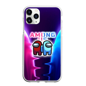 Чехол для iPhone 11 Pro Max матовый с принтом Among Us glow , Силикон |  | among us | game | rdamgus | амонг ас | амунг ас | игра | космонавт | космос | мультяшный | персонаж