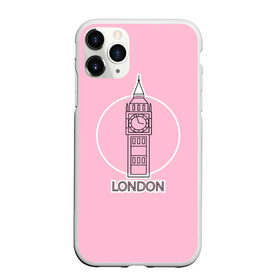 Чехол для iPhone 11 Pro Max матовый с принтом Биг Бен, Лондон, London , Силикон |  | big ben | clock | england | europe | london | pink | travel | англия | башня | башня елизаветы | биг бен | великобритания | европа | иконка | круг | лондон | надпись | путешествия | розовый | символ | часы