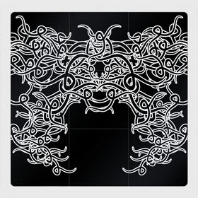 Магнитный плакат 3Х3 с принтом Фэнтези мотылёк , Полимерный материал с магнитным слоем | 9 деталей размером 9*9 см | бабочка | игры | мотылек | орнамент | плетение | растительность | рок | татуировка | узор | фэнтези | черное | этническое